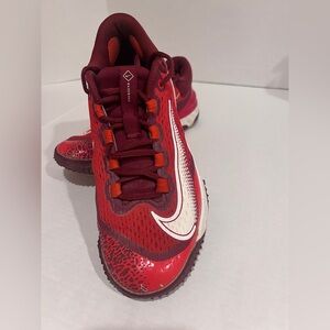 Nike Alpha Huarache Elite 4 Turf Red Baseball Shoes DJ6523-616 Men's US Size 8.5